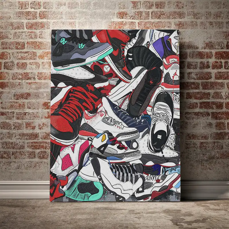 sneaker canvas wall art