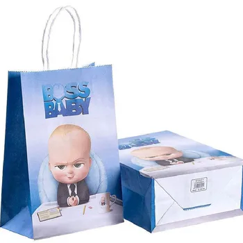 

12pcs Boss baby Theme Party Paper Bag Kids Child Birthday Baby Shower Party Supplies Decorations