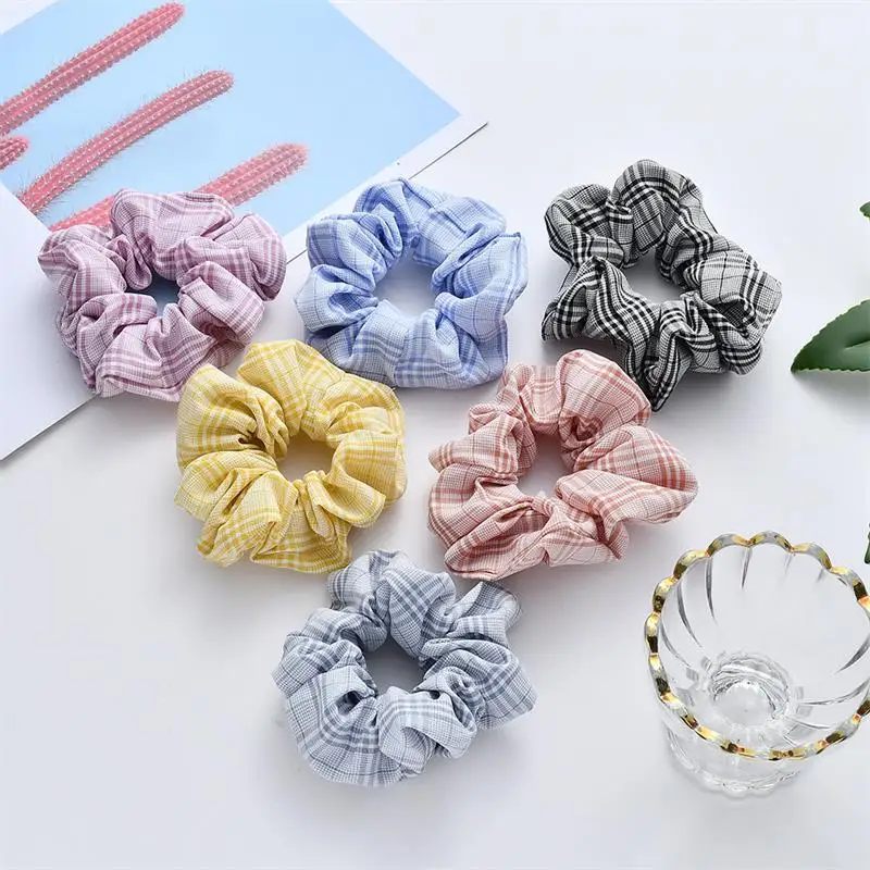 ChiffonStrips Cotton Scrunchies Hair Ring Hair tie Ponytail Holder Rubber Band