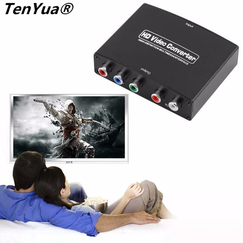 1080P HD Chiaro HDMI A RGB Component YPbPr video e R/L audio Adapter Converter