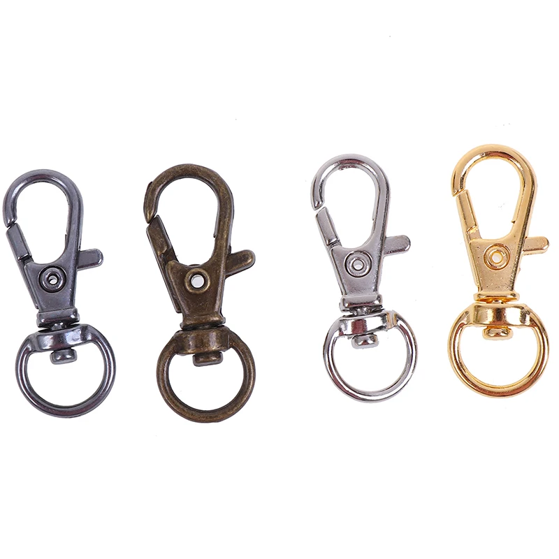 10PCS Bag Clasps Swivel Trigger Clips Snap Hook Lobster for Keyring Key Chain 