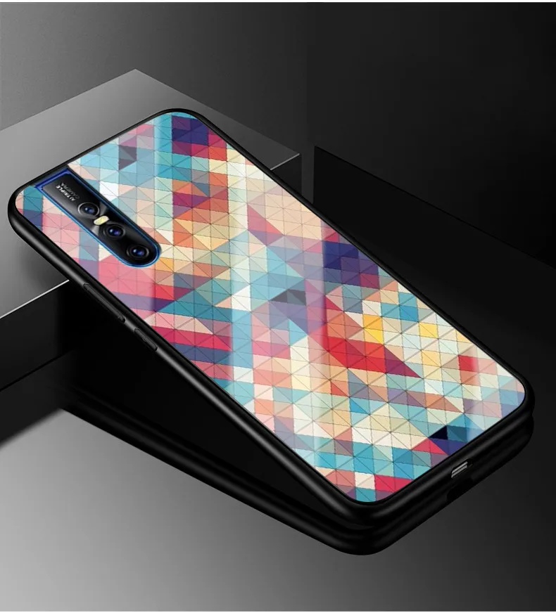 23 Чехол для Vivo V15 Pro, жесткое стекло для ПК, чехол для телефона, черный чехол-бампер из ТПУ для Vivo V15 V15Pro V 15 Pro Gass, чехол для VivoV15 Pro - Цвет: 23