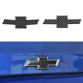 

For Chevrolet Camaro 2016 2017 2018 2019 Front Back Back Rear Emblem Badge Decals Stickers Carbon fiber Car Exterior Accessories