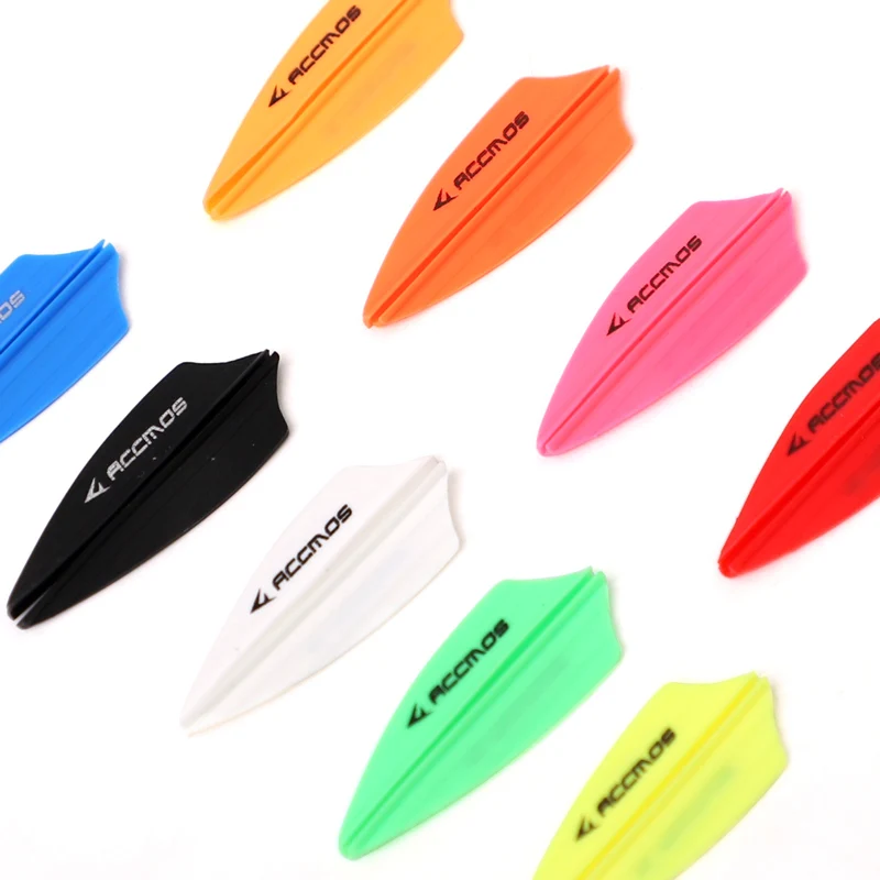 50 pcs 1.89 Inch Air Groove Feather Rubber Vanes Used For Bow And Arrow Shooting Accessories