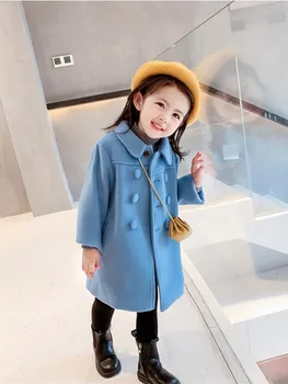 

2020 Toddler Girls Winter Coat For Girl 7 Years Children's Woolen Coat Clothing For Girls From 3 To 7 Manteau Fille Outerwear