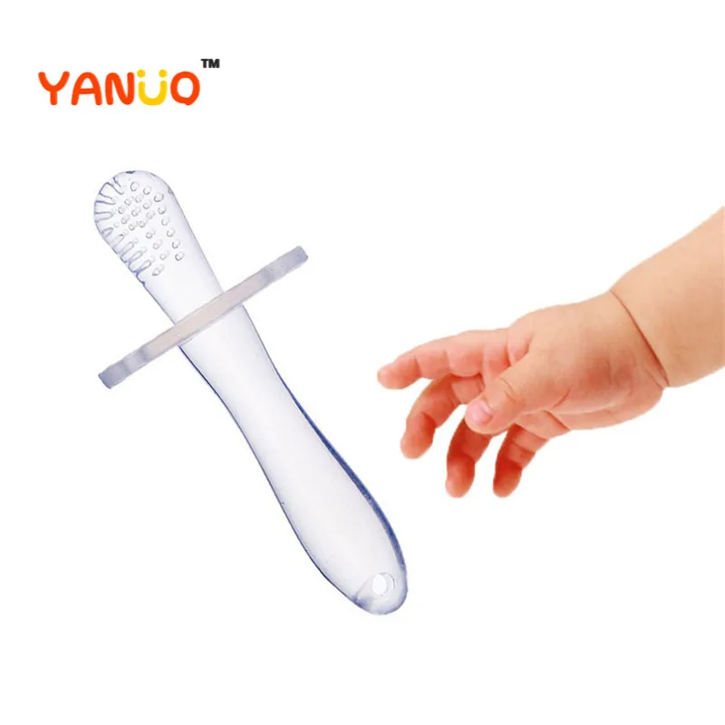 Toothbrush Chewing Training Bpa-Free Baby Infant Silicone Gift for Safe YANUO Toddle
