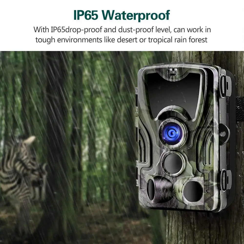 20MP 1080P Hunting Trail Camera Night Vision IP65 Waterproof Cameras Photo Trap HC801A Wildlife Surveillance