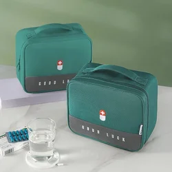 Kit de primeiros socorros viagem acampamento grande capacidade caixa de medicina engrossado kit de emergência em casa medicina gabinete armazenamento saco pílula caso
