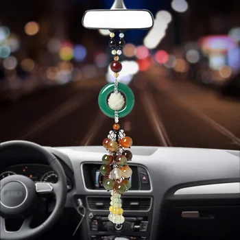 

Automobile Within Decorate Articles Originality Lotus Modeling Chalcedony Agate Car Rearview Mirror Pendant Decoration Articles
