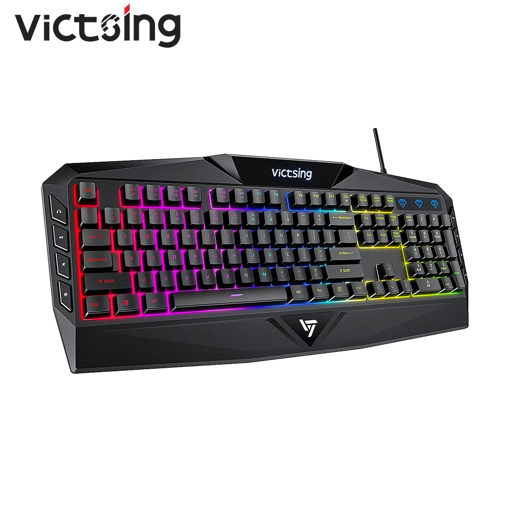 Игровая клавиатура VicTsing PC225 с RGB подсветкой эргономичный дизайн 112 колпачков