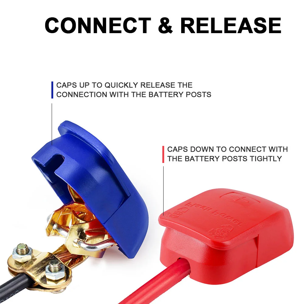 Quick Release Car Battery Terminal Connectors Mellbree 12V Battery Clamps Leisure Battery Connectors for Car,Caravan,Motorhome Battery Terminal Pair 