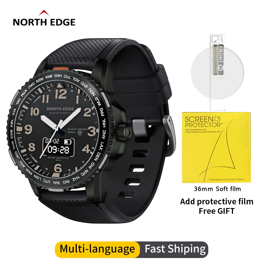 

North EDGE Float Sports Smart Watch 1.3inch Heart Rate Sleep Monitor Alarm 3D G-sensor VS Apache SmartWatch