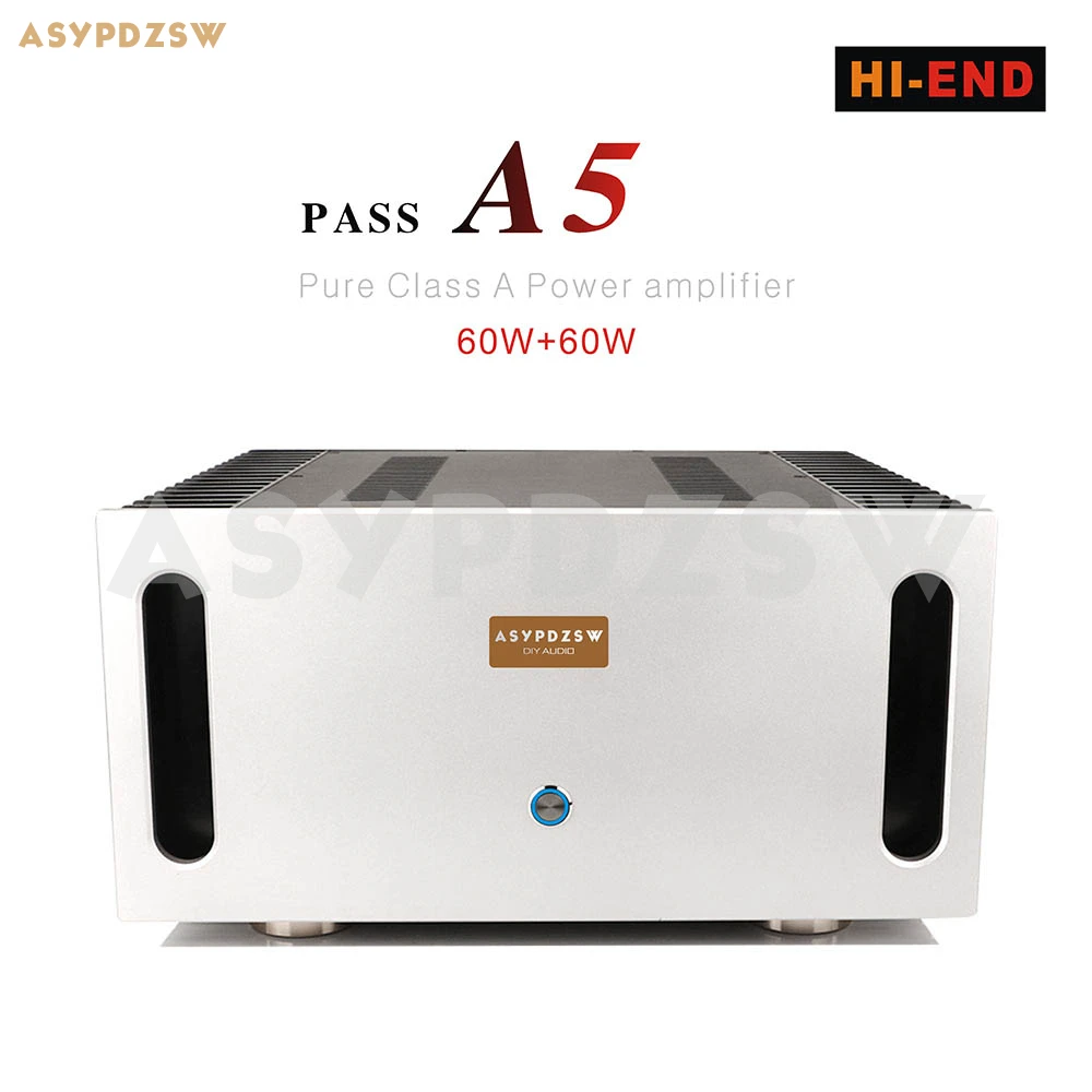 HI-END PASS A5 Pure Class A PASS Aleph-5 power amplifier Support XLR /RCA Input 60--90W 4--8 ohm stereo amplifier