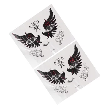 

2pcs Halloween Face Stickers Fake Bat Elements Tattoos Party Face Decorations