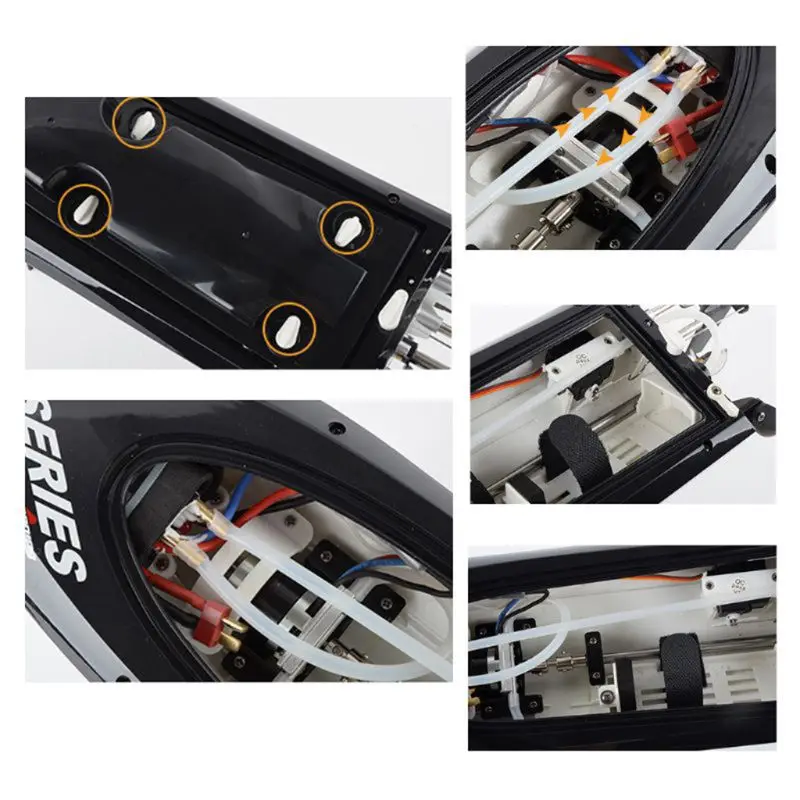 

Feilun FT012 2.4G RC Boat 45km/h High Speed Racing Boat Speedboat Ship with Brushless Motor Water Cooling System Flipped RTR