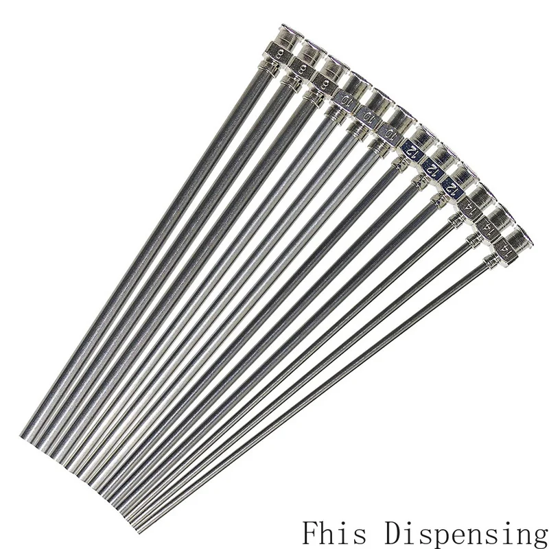 5pcs 1.0mm OD 19G 1.0x60/80/100/120/150/200/250/300mm Stainless Steel  Syringe Needle Dispensing Needle Industry Elongated Needle