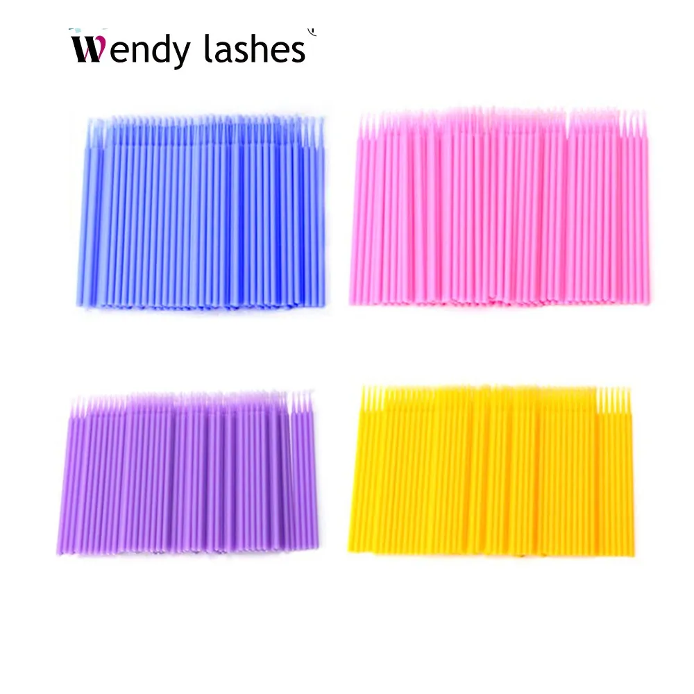 

100pcs Disposable Colorful Cotton Swabs Brushes Cleaning Natural Eyelashes Remover False Eyelashes Cotton Swab Fado