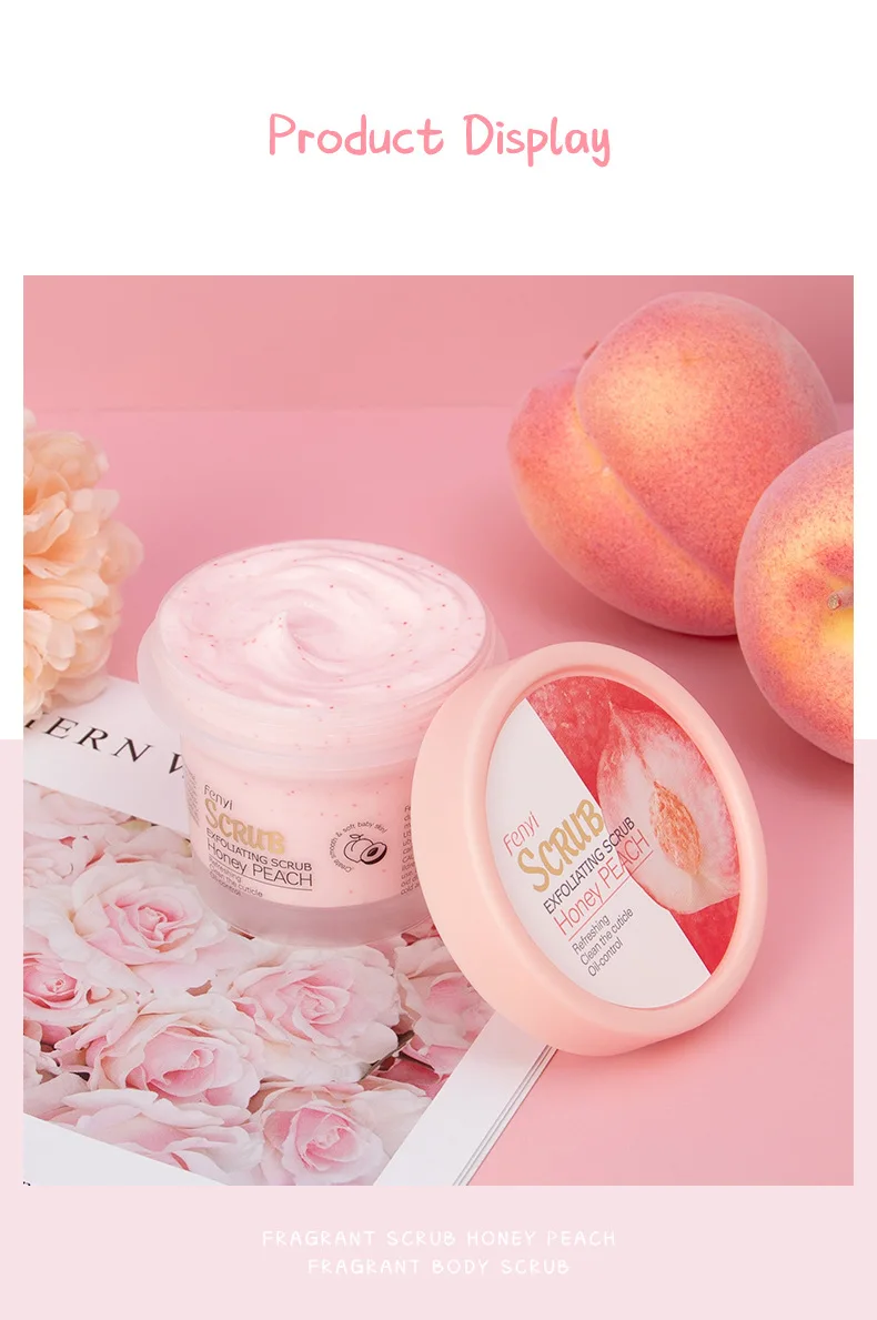 Peach Body Scrub | Deep Cleansing Skin Brightening Body Scrub - Buy ...