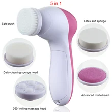 5-в-1 очищающее средство для лица Уход за кожей лица моющие средства стиральный половый Массажер кожи с вибрациями, чистые поры Электрический массажер для лица Красота средство для нежной глубокой чистки щетка для мытья