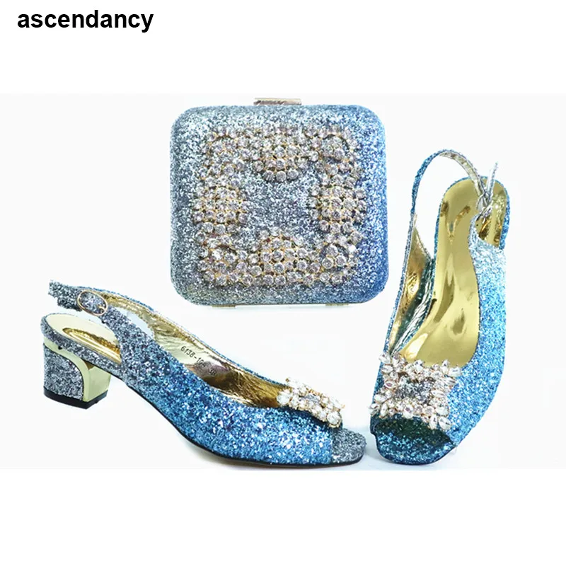 

New Italian Shoes with Matching Bags Latest Design Wholesale 2020 Wedding Shoes and Matching High Quality African Wedding Shoes