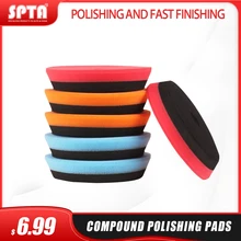Spta conjunto de almofadas de polimento, kit de almofadas de polimento compostas para da/ro, polidor duplo de carro de ação sander-selecione cor