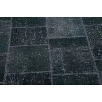 

151x151 Cm Grey Handmade Round Patchwork Rug-5x5 Ft