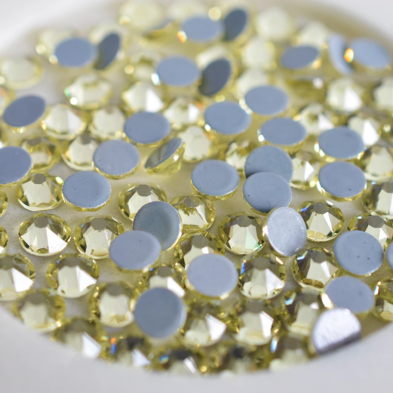 Big and Small Cuts Jonquil Color Hot-fix Rhinestone ss16 ss20 Size Crystal/Glass material Iron On for Garments | Дом и сад