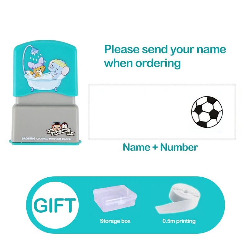 Custom Name Stamp Waterproof Non-fading Seal Custom Signature Ink Pad Sealing Stamp Print for Clothes Bags Kindergarten Name 