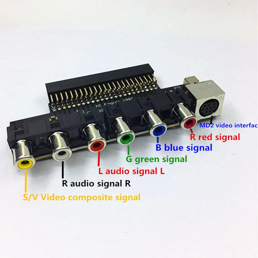 

10 pcs a lot RGBS Board Video Booster RGBS Signal Output Audio Output For NEC PCE PC Engine Grafx Console Electronic Component