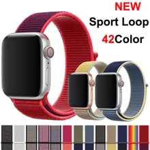 Спортивный ремешок для Apple watch 42 мм, 38 мм, 44 мм, 40 мм, тканый нейлоновый браслет correa iwatch 4, 3, 2, аксессуары для Apple watch 4, 5