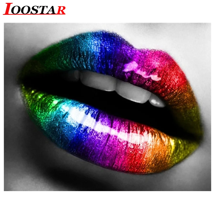 

Sexy lips Diamond Painting woman DIY 5D Full Square Round Diamond Embroidery Rhinestones Mosaic Kits Home Decor Craft Gift