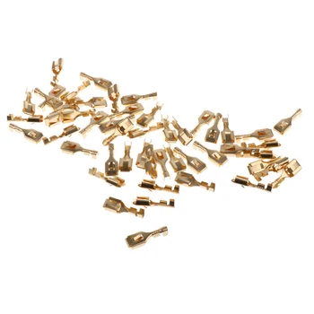 

100Pcs Male+Female Terminals Metal Copper Crimp Wiring Spade Connector Replaces