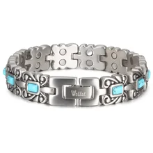 Wollet ювелирные изделия турецкий камень магнитный браслет для мужчин женщин браслет Исцеление энергии здоровья двойной ряд