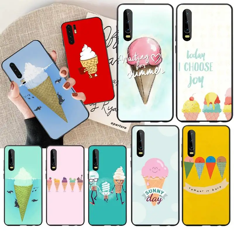 

NBDRUICAI enjoy summer icecream Soft Silicone TPU Phone Cover for Huawei P30 P20 P10 P9 P8 Mate 20 10 Pro Lite