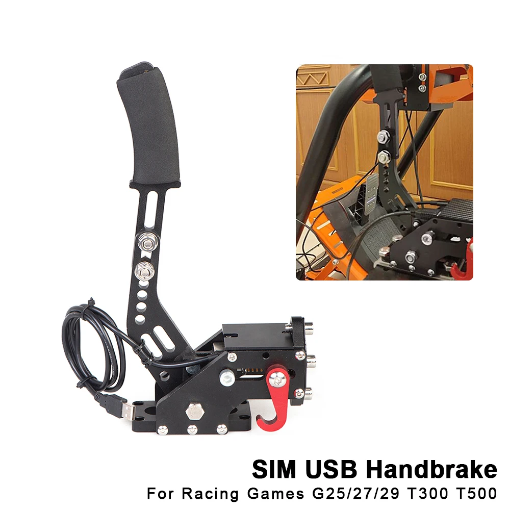 16Bit Hall Sensor USB Handbrake For SIM Racing Games Logitech G25/27/29 T300 T500 For PC Windows DIRT RALLY