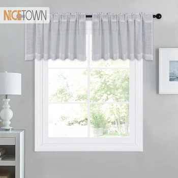 

NICETOWN Slub Yarn Sheer Curtains Linen Textured Look Drapes for Bedroom Living Room Sliding Door morden Tulle curtain cortinas
