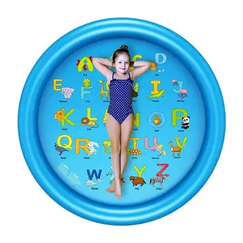 

Kids Summer Alphabet Dolphin Inflatable Sprinkle Water Play Pad Splash Mat Toy