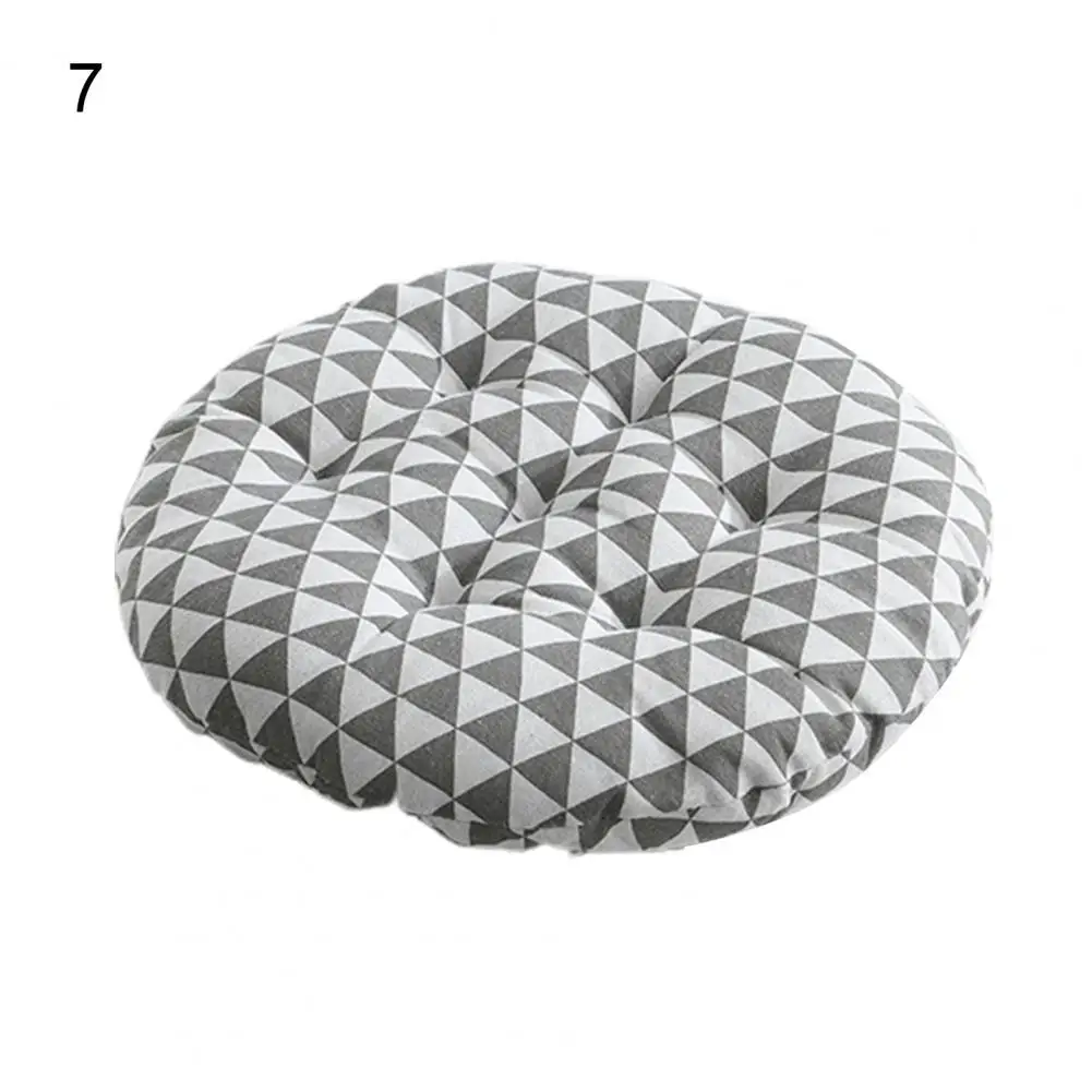 Nordic Style Printing Chair Cushion Cushion Round Cotton Flax Strong Flexibility Chair Cushion Pad Non-Slip Sofa Pillow 
