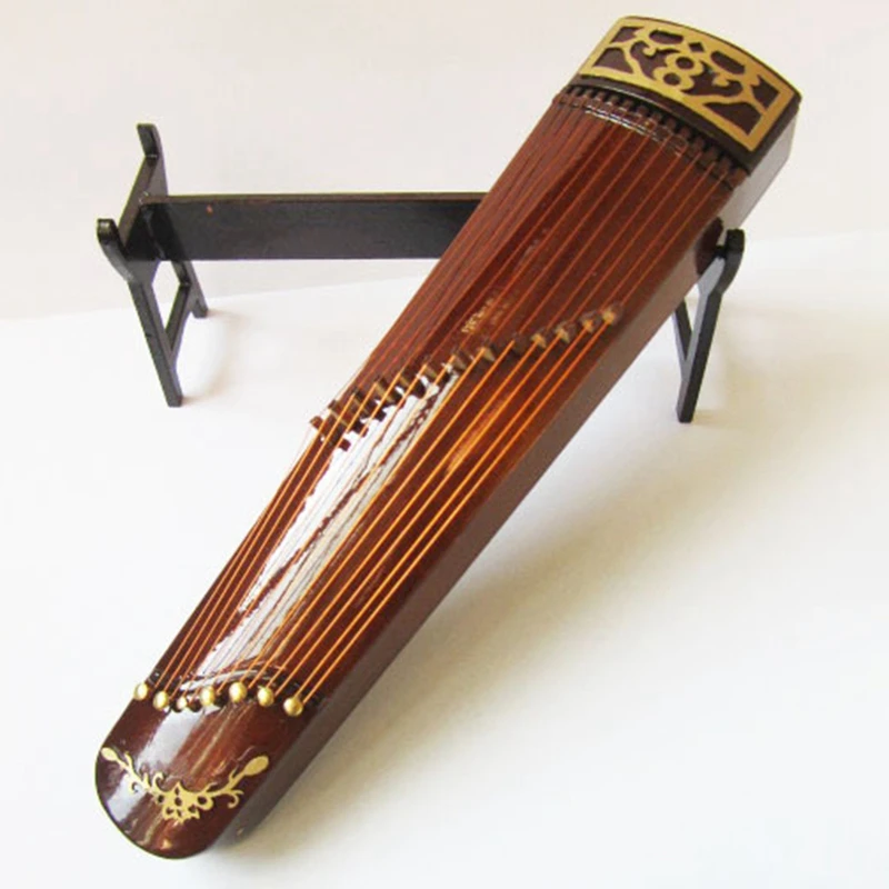 Горячая-мини guzheng Модель Китайская традиционная Zither коллекция музыкальных инструментов декоративные украшения модель подарок чехол с подставкой