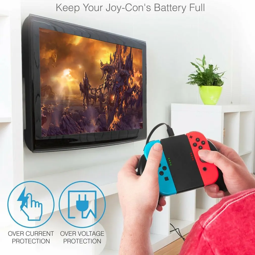 Для nintendo Switch Joy Con удобная ручка контроллер зарядное устройство ручка держатель аксессуары для игр