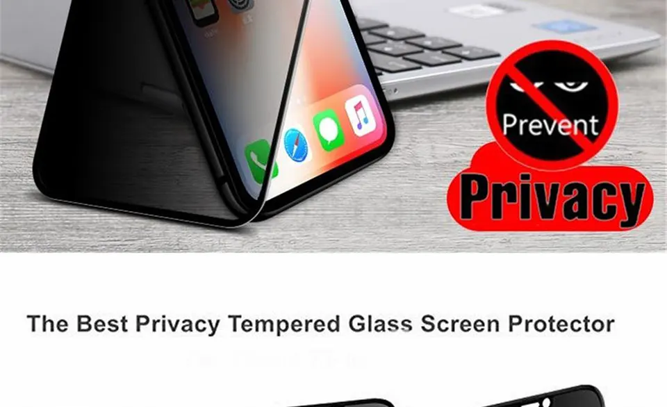 BSLIUFANG антишпионское закаленное стекло для iPhone X XS Max XR защита экрана конфиденциальности Защитная стеклянная пленка для iPhone 6 7 8 Plus
