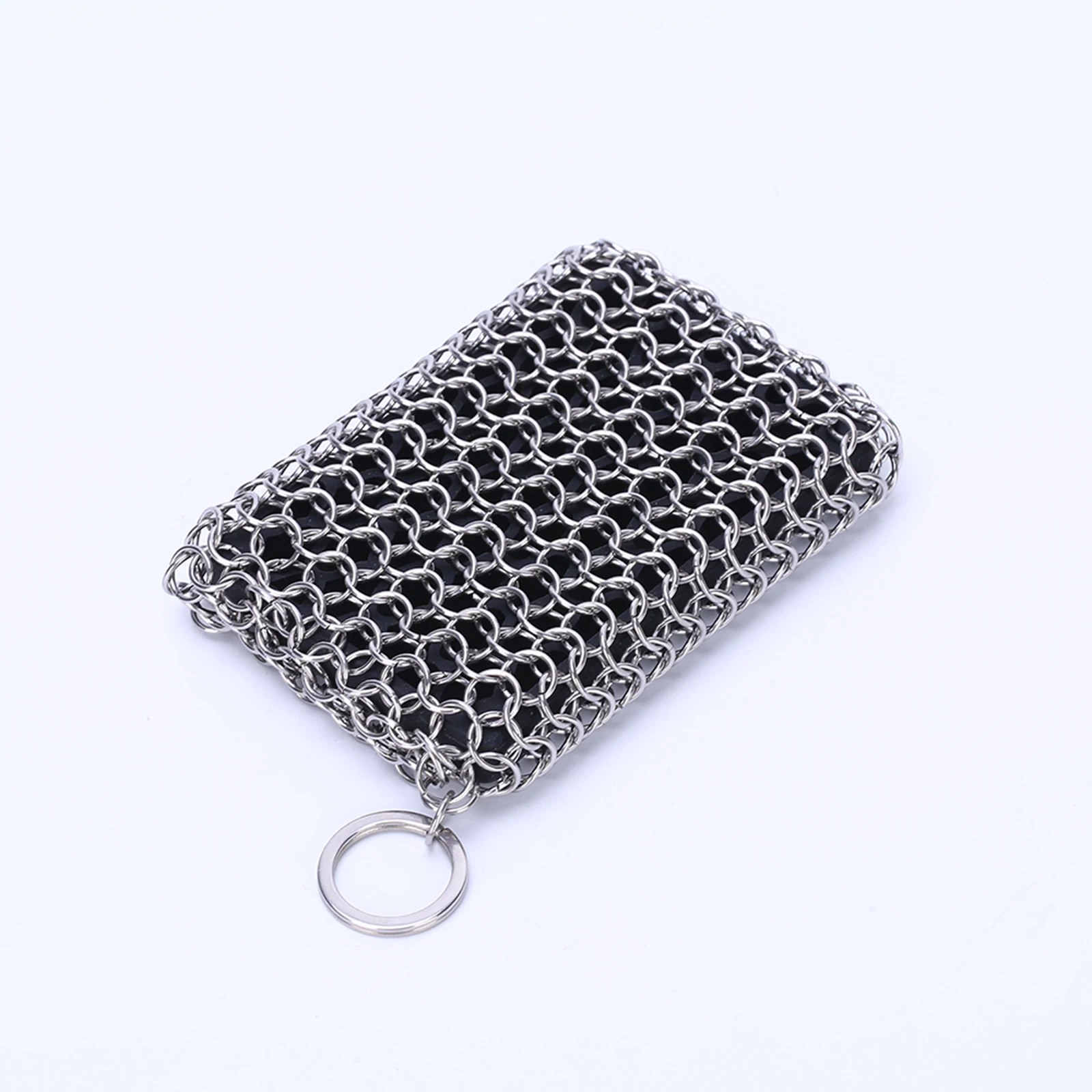 Прочный очиститель для сковородок скребок из нержавеющей стали Chainmail с подвесным