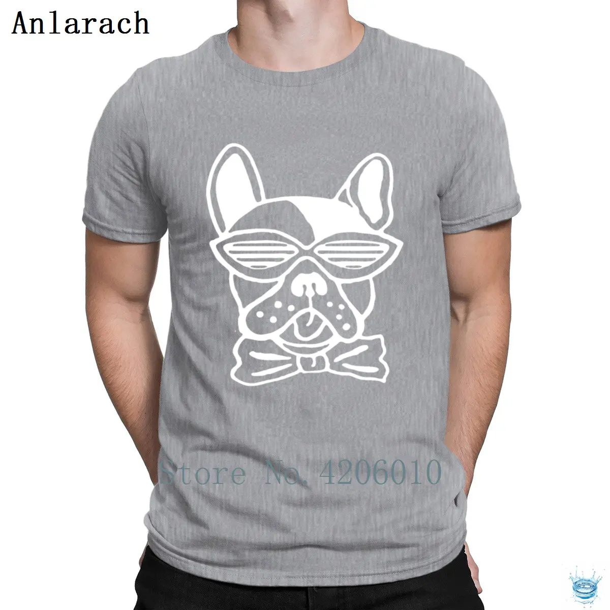 Bulldog Goth T-Shirts Letter Trendy Tee Tops Summer T Shirt For Men Loose Creative The New Tee Shirt Cotton