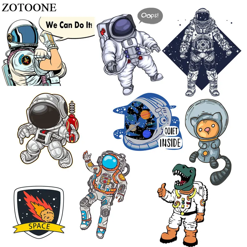 ZOTOONE нашивка с космонавтом космическая планета наклейки железные на переводах для одежды футболка аксессуар Аппликация DIY теплопередача G