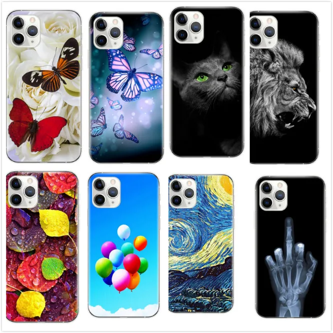Funda de telefono silicona suave para iphone 11 funda pro max eleven etui trasera parachoques |
