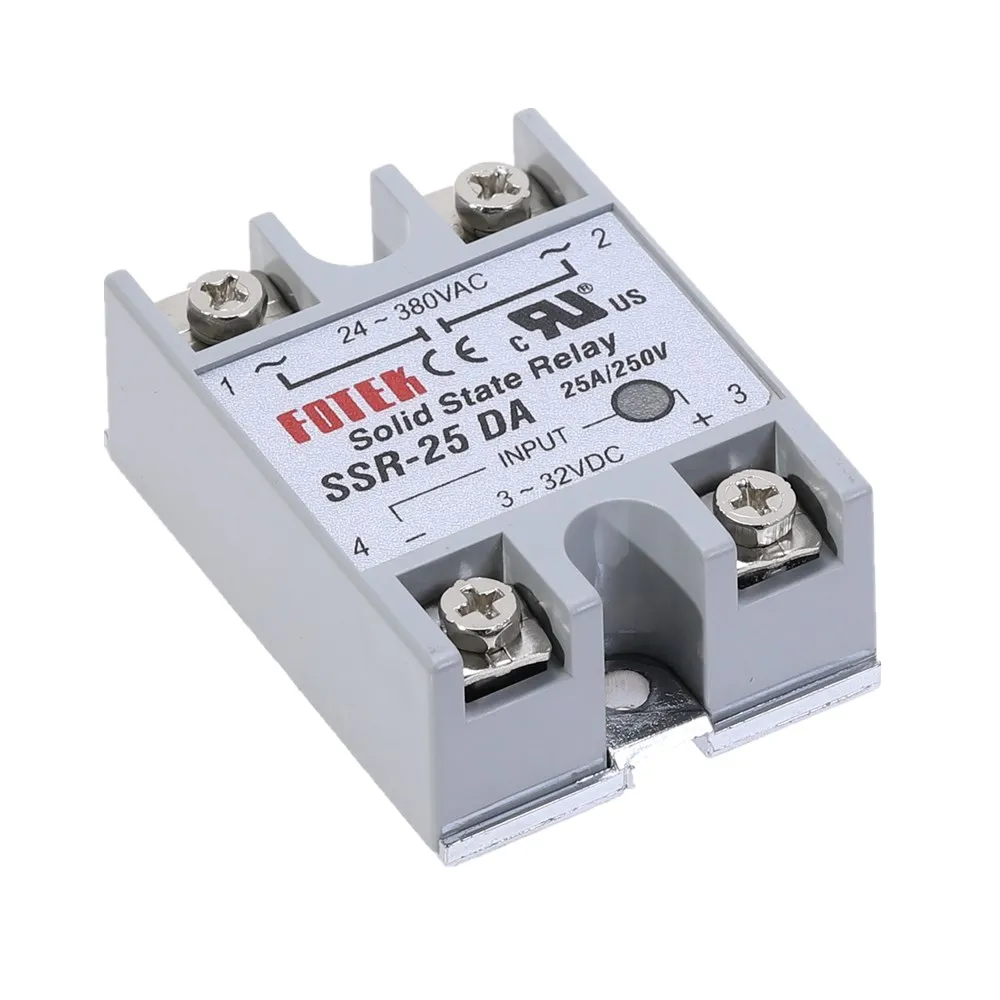 

1 шт. SSR-25DA 25A твердотельный релейный модуль 3-32V DC вход 24-380VAC