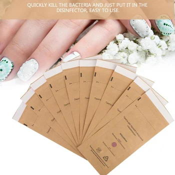 

10Pcs Disposable Sterilization Cosmetics Nail Art Bag Disinfection Machine Accessories Sterilization Bag For Nail Art Tool