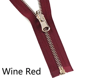 Wine Red Meetee 2 шт. 60-150 см 5# металлическая вращающаяся застежка-молния с открытым концом для пуховика двусторонняя молния голова пошив одежды «сделай сам» Аксессуары - Цвет: Wine Red