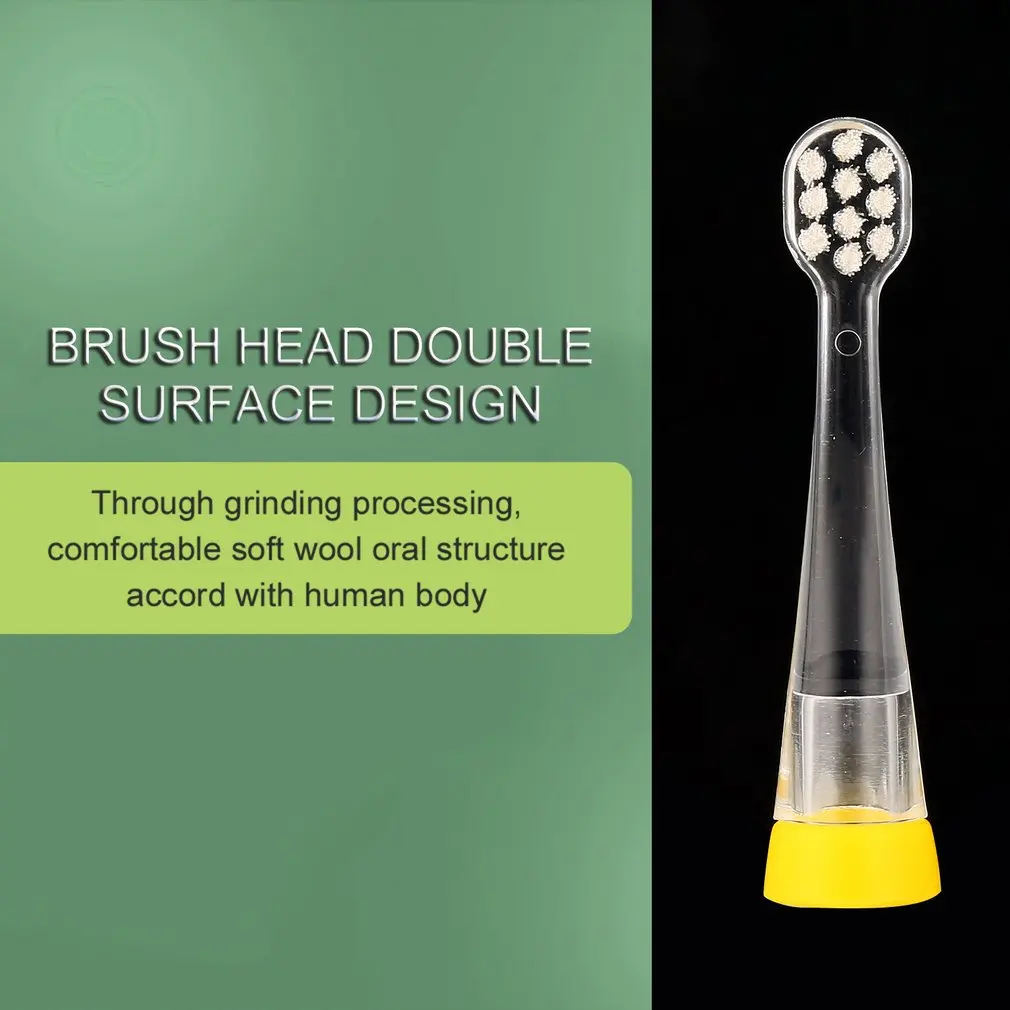 2Pcs Portable Electric Replacement Brush Heads for Seago SG-811 Children Electric Toothbrush Soft Dupont Nylon Bristles