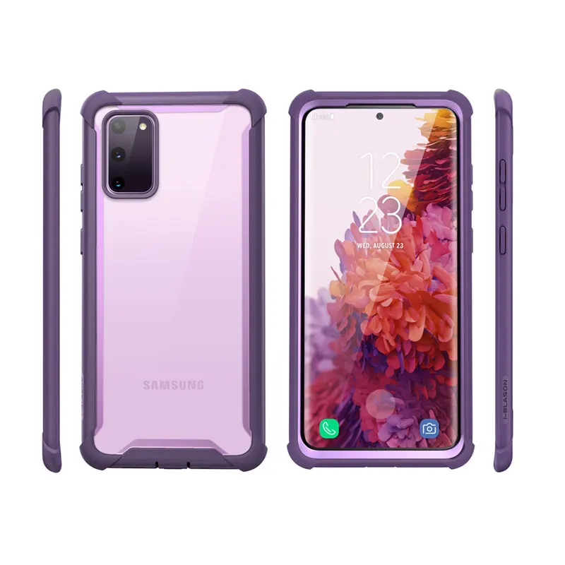 Dual Layer Rugged Clear Bumper Case with Built-in Screen Protector i-Blason Ares Series Designed for Samsung Galaxy S20 FE 5G Case MintGreen 2020 Release 